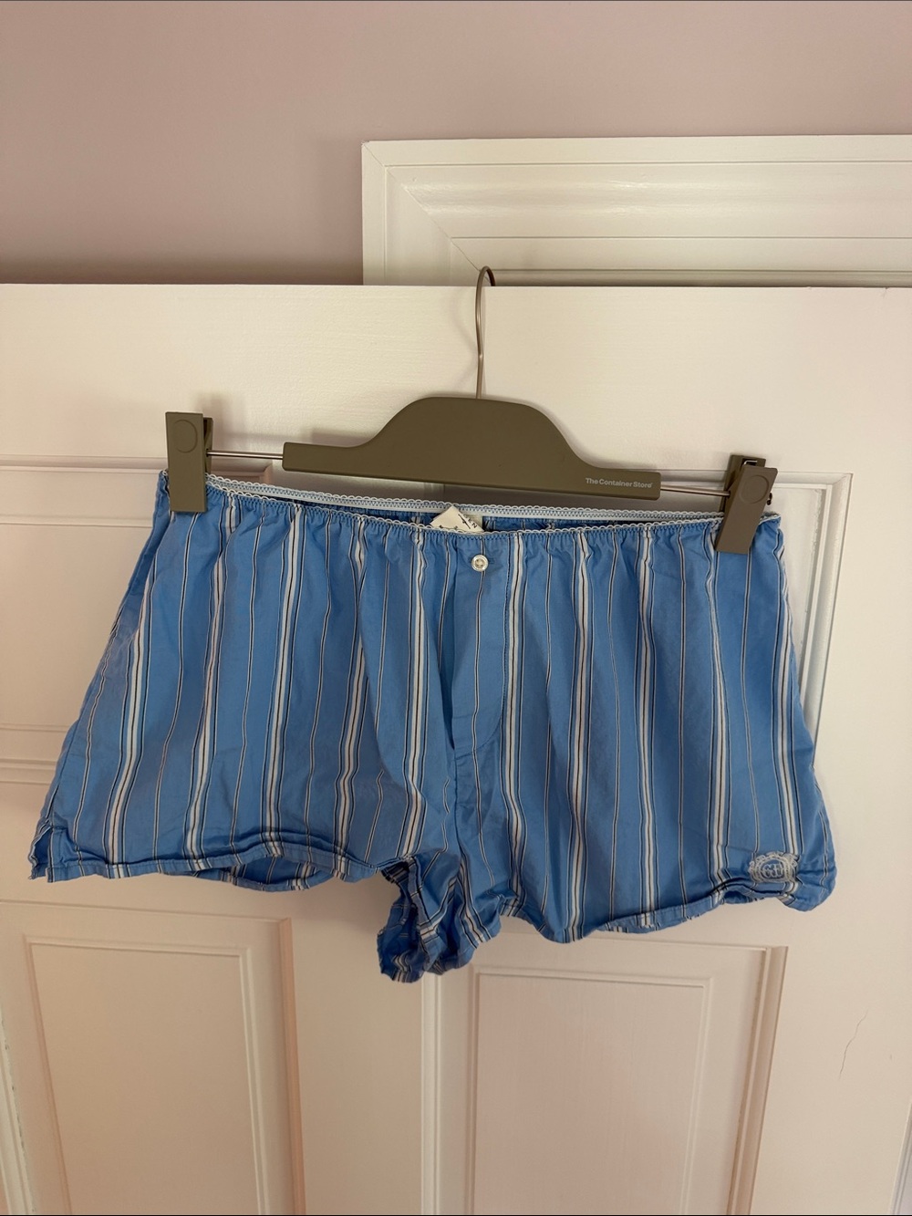 GAP X DOEN Elastic Blue Striped Women's Lounge Shorts